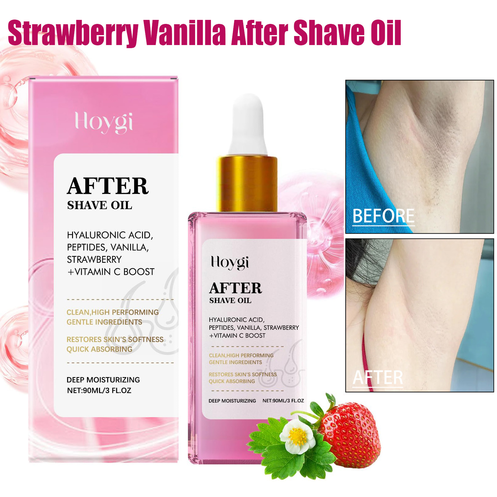 Shaving Cream - Óleo Pós-Barba com Aroma de Morango,