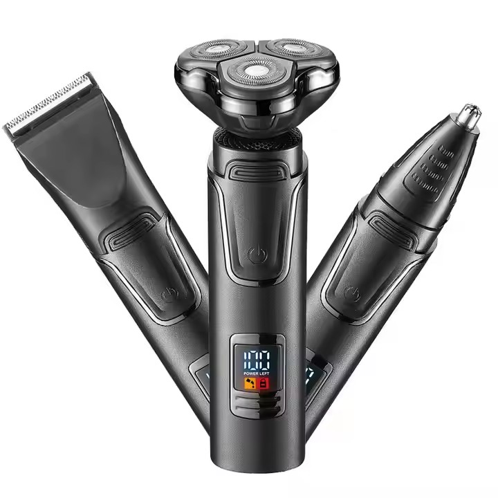 Electric Shaver Rotary - Aparador Elétrico 3 em 1: Barbeador