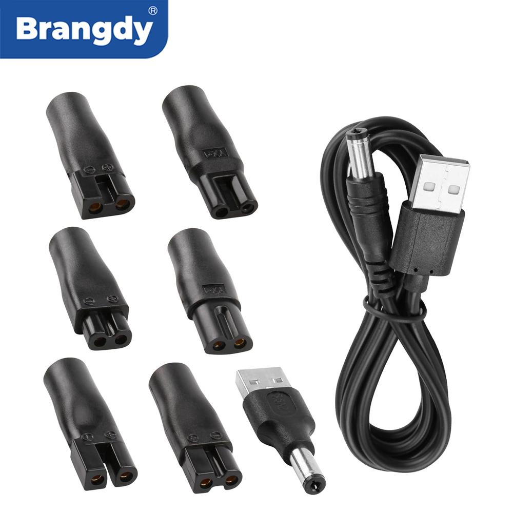 Beard Trimmer - Conjunto de Adaptadores USB Brangdy 8