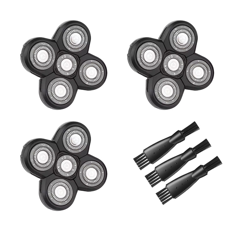 Electric Shaver Rotary - Cabeça Rotativa de 5 Lâminas para