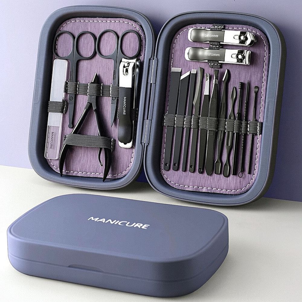 Mens Grooming Travel Kit - Conjunto profissional de tesouras para unhas,