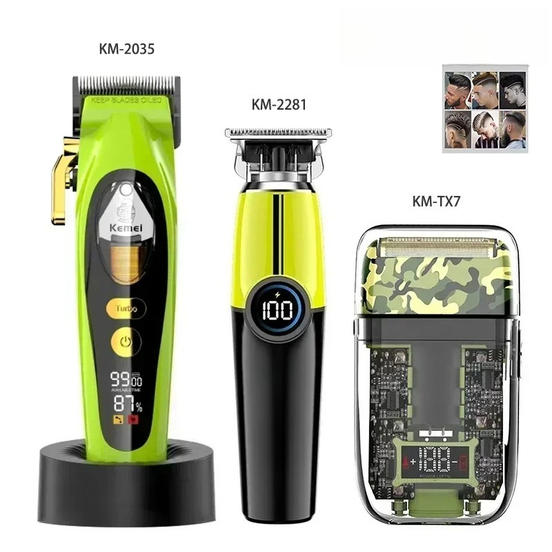 Hair Clipper - Máquina de Cortar Cabelo Kemei Profissional,