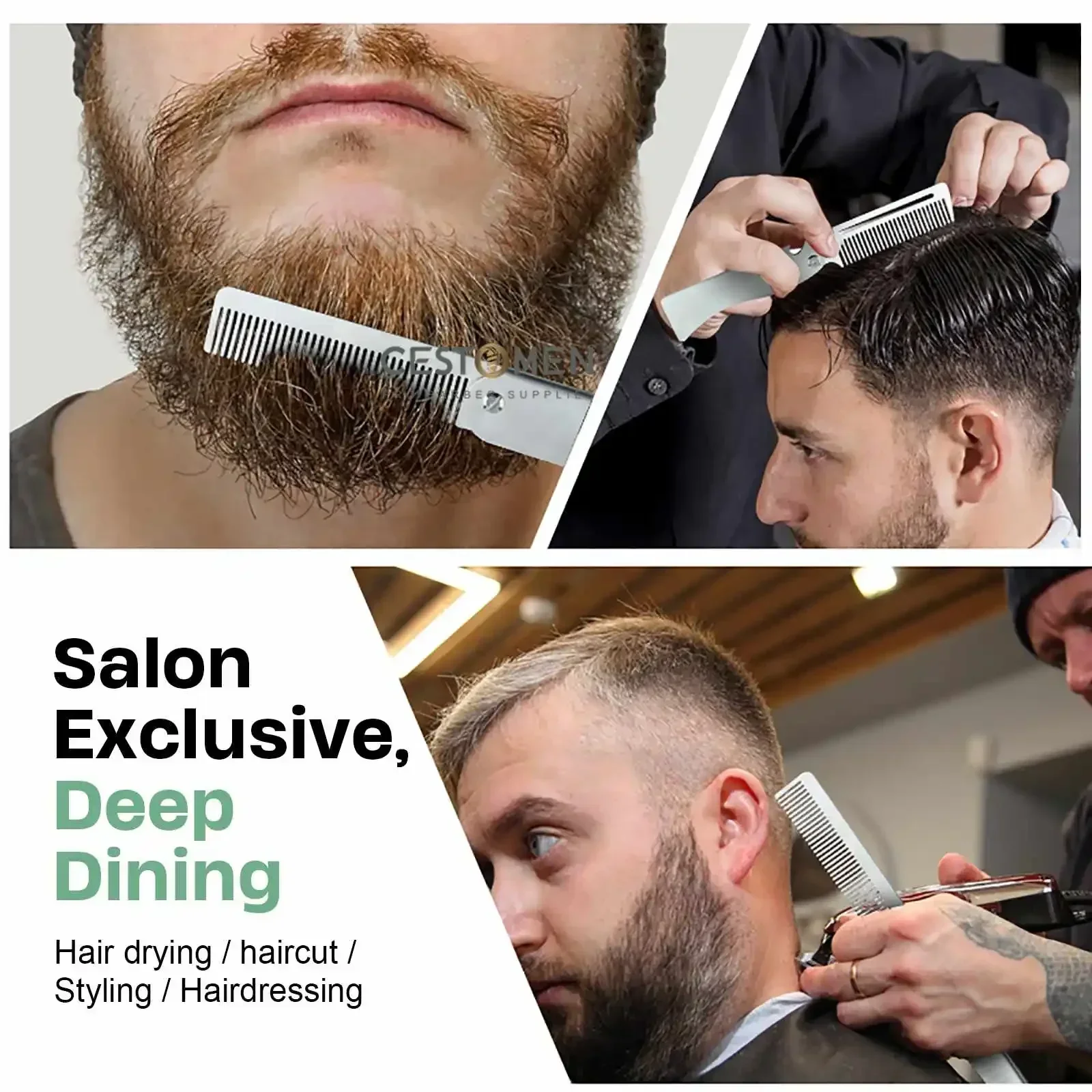 Novo tipo 1/2 pçs pentes de aç - Beard Oil avaliação e preço