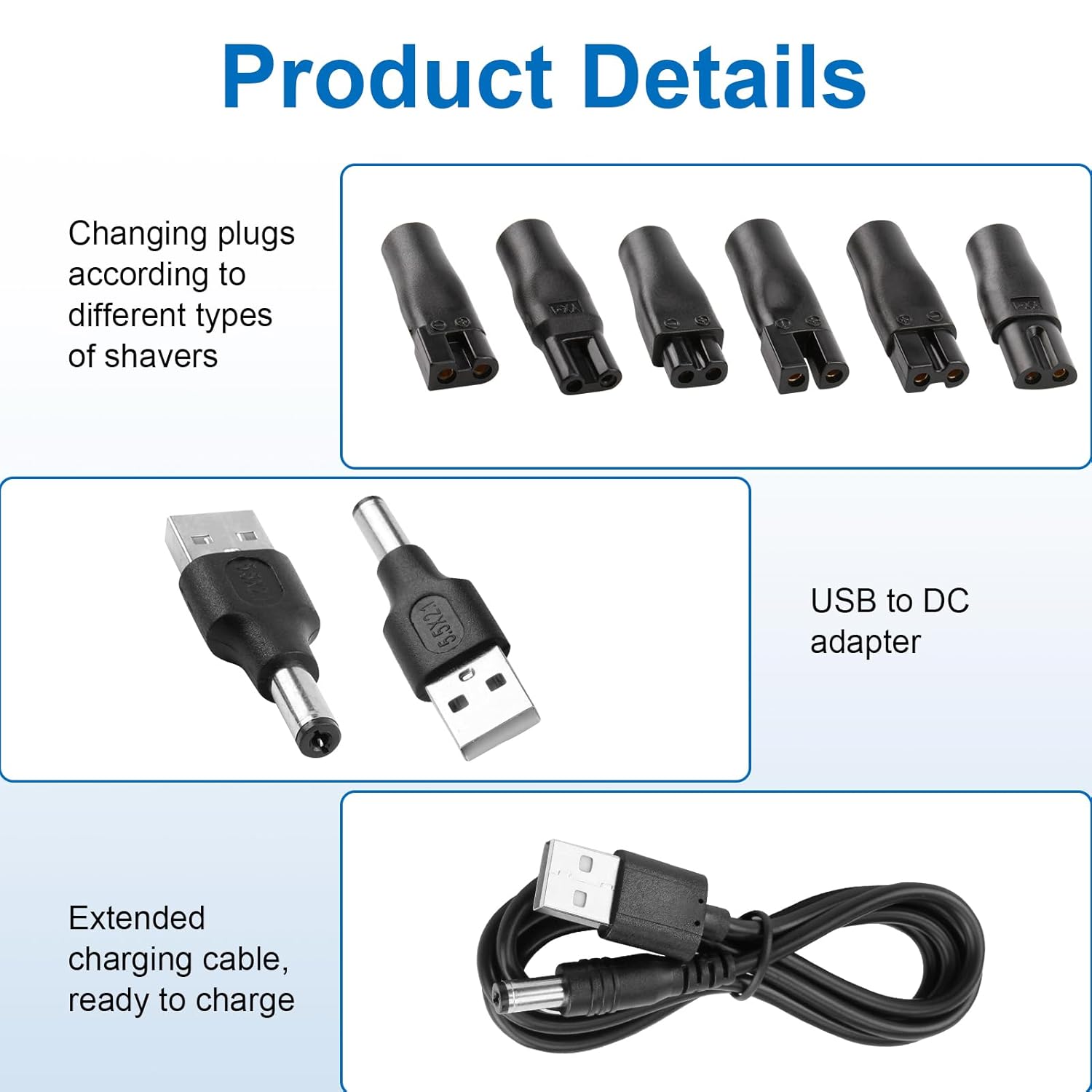 Conjunto de Adaptadores USB Br - Beard Trimmer avaliação e preço