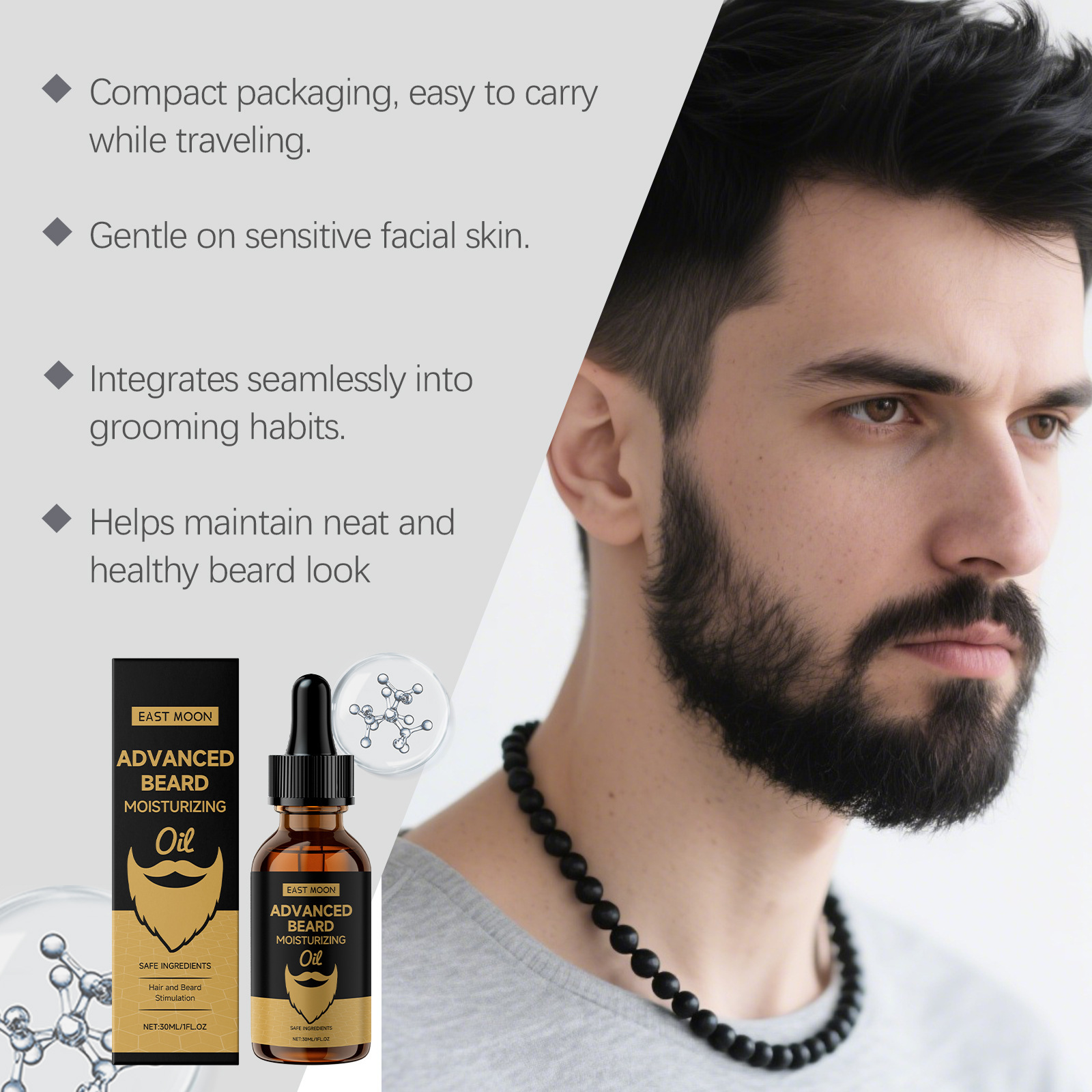 Óleo para Barba East Moon Rose - Beard Oil avaliação e preço