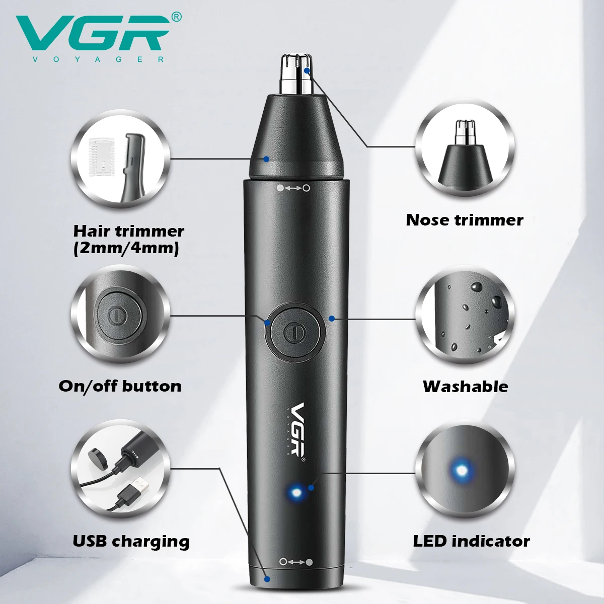 Vgr lavável nariz aparador de  - Nose Trimmer avaliação e preço