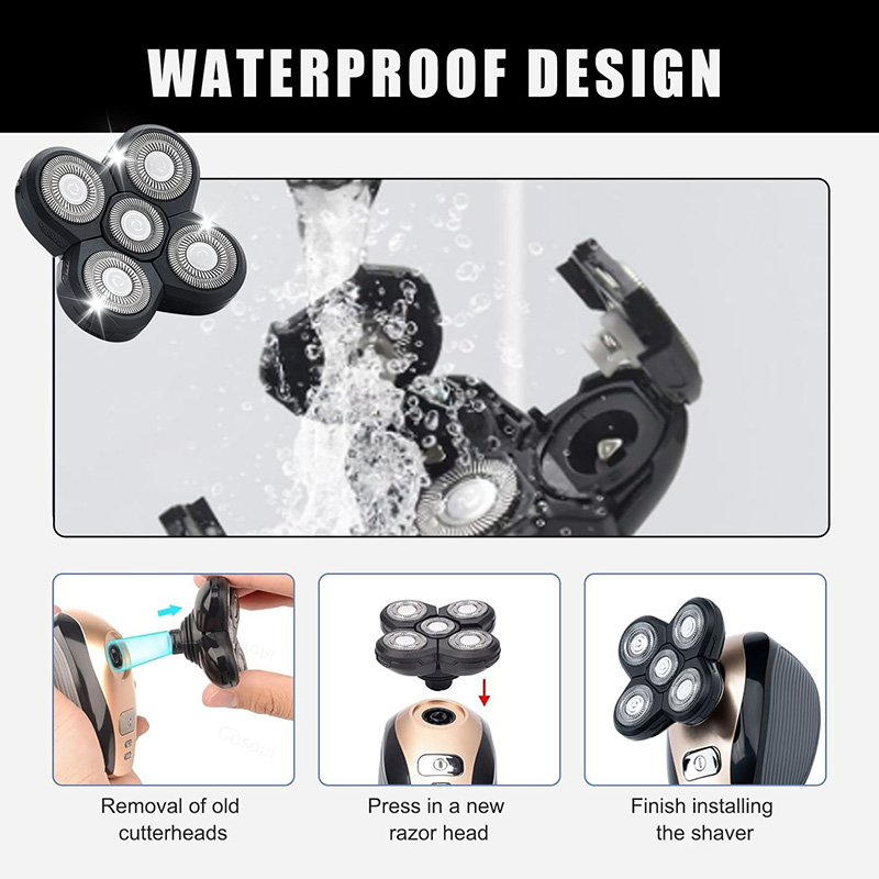 Cabeça Rotativa de 5 Lâminas p - Electric Shaver Rotary avaliação e preço