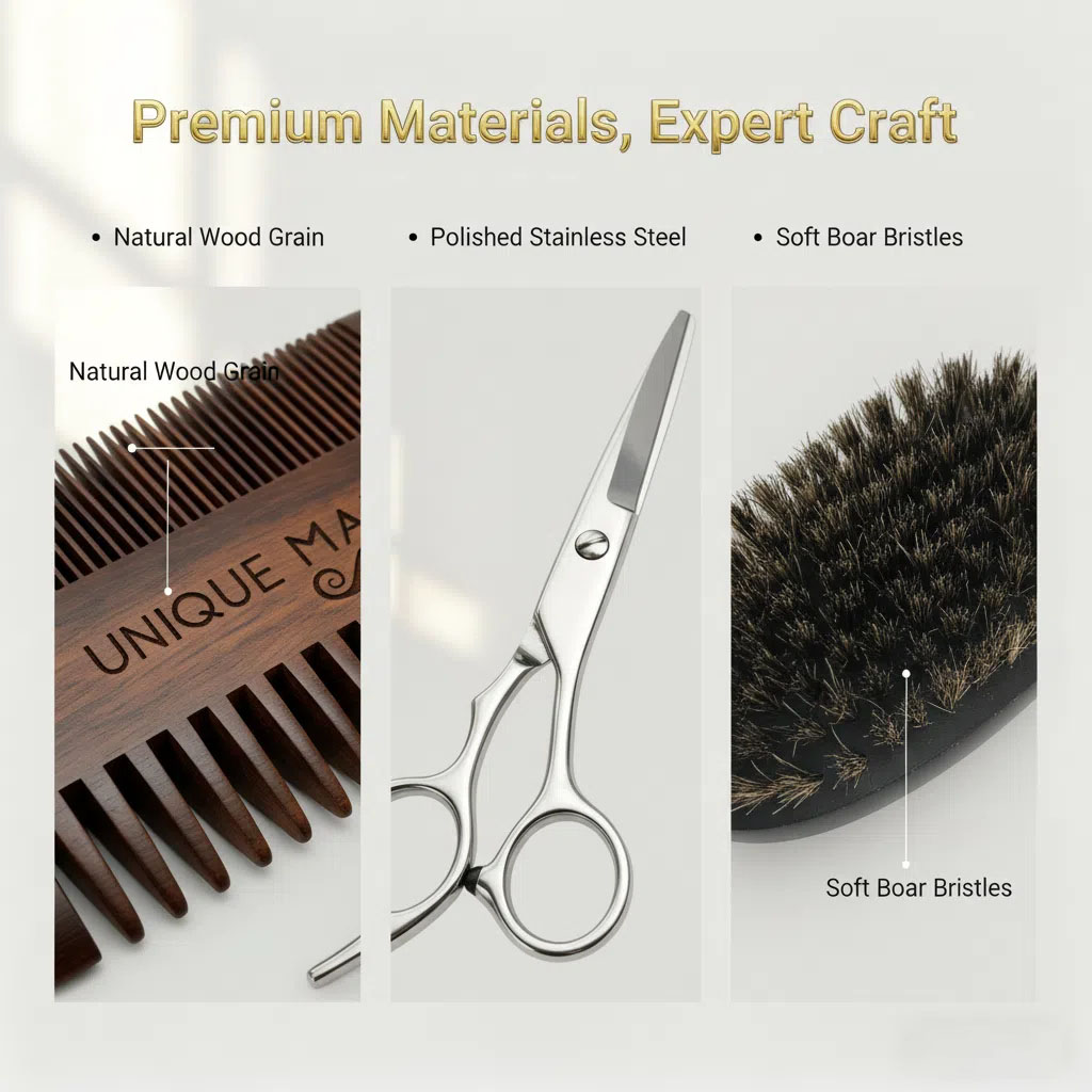 Conjunto de barba masculino ex - Grooming Kit avaliação e preço