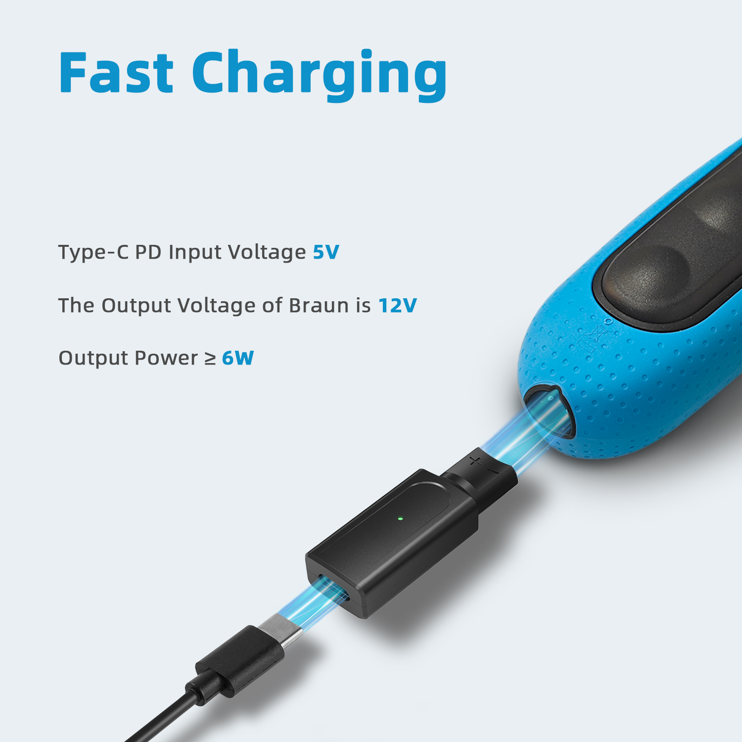 Brangdy 12V Tipo-C Adaptador d - Beard Trimmer avaliação e preço