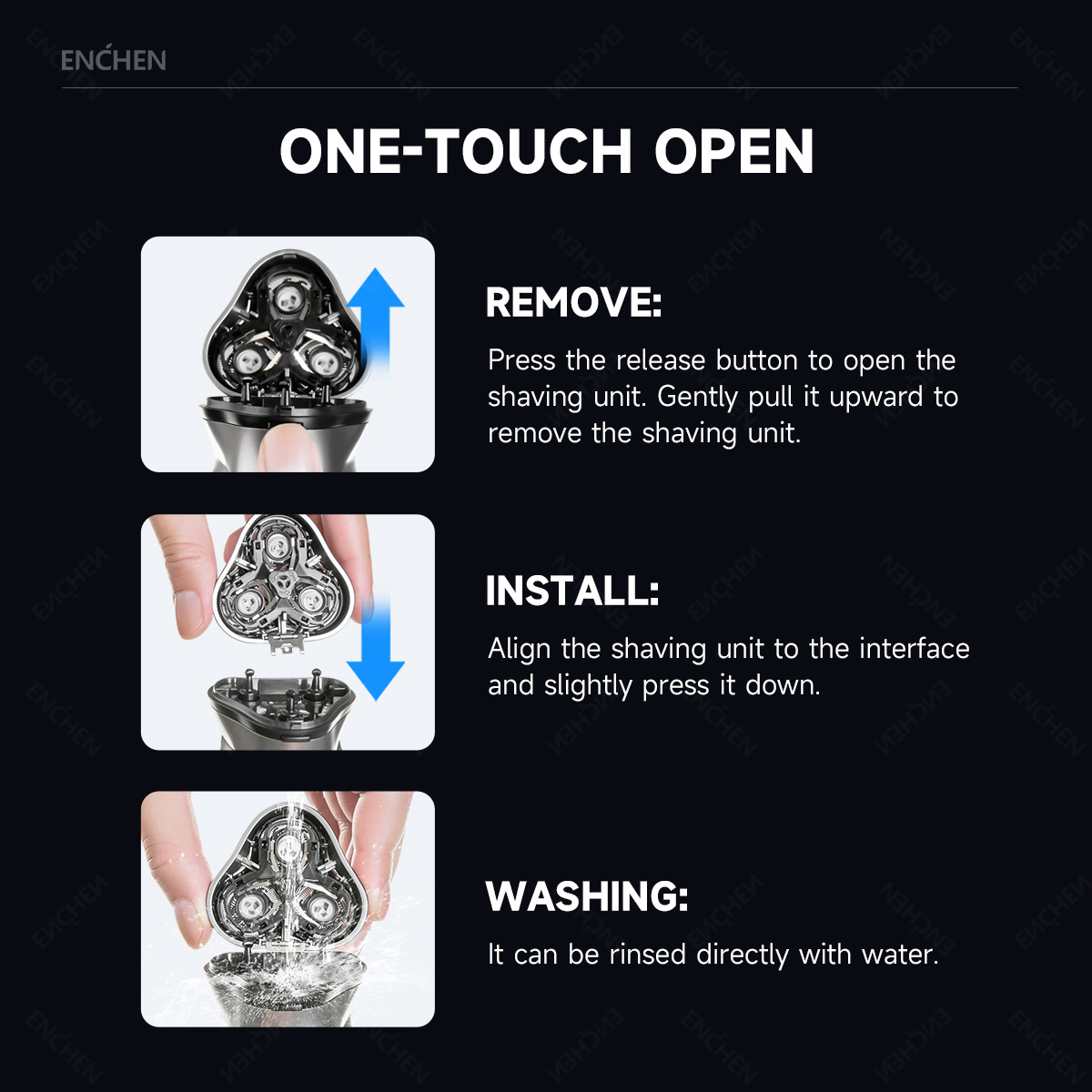 ENCHEN Blackstone Substituição - Electric Shaver Rotary avaliação e preço